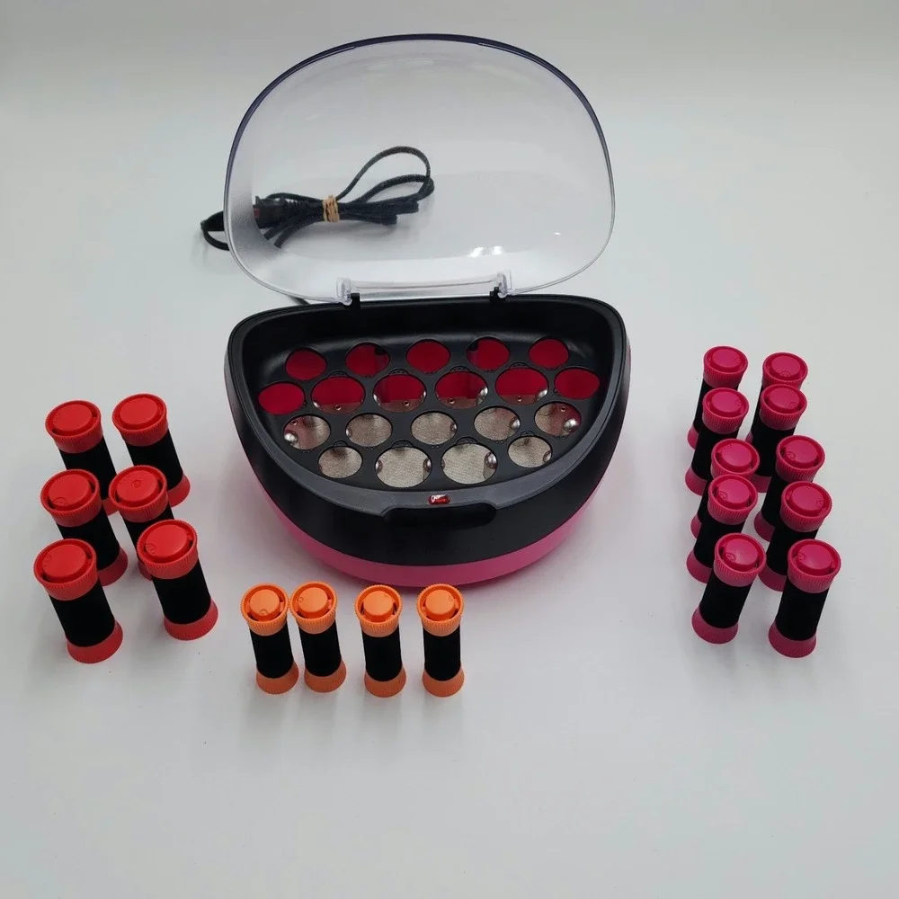 Remington Ionic Conditioning Hot Rollers 20 Velvet Rollers H-5600 No Clips Works - Picture 2 of 12